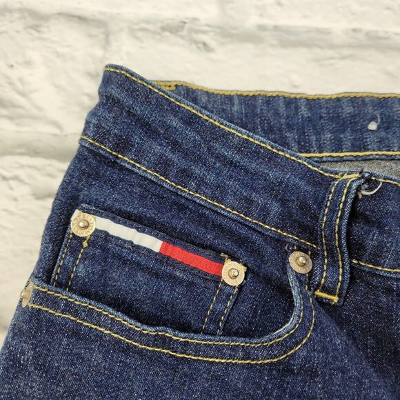 Vintage Y2K Tommy Jeans 1999 Dark Wash Jeans Juniors size 7 - Picture 11 of 16
